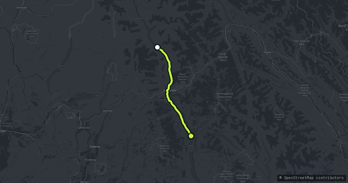 The Galena Bay Road map