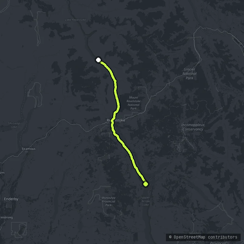 The Galena Bay Road map