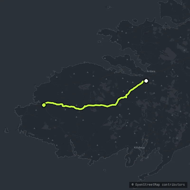 The Glengesh Pass map