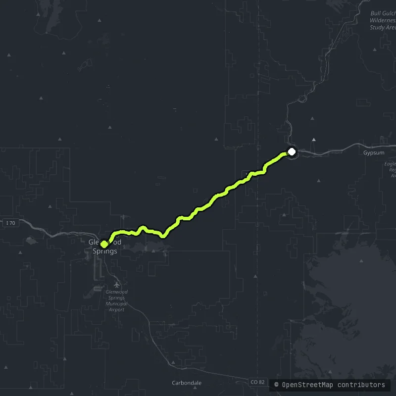 The Glenwood Canyon map
