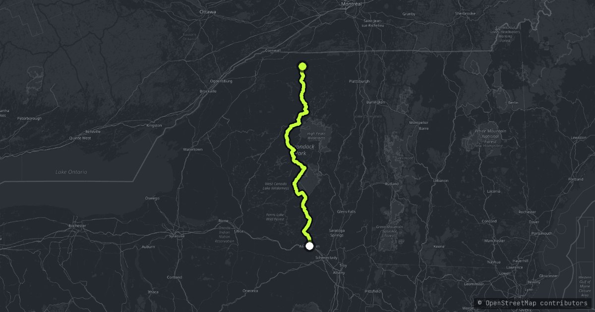 The Great Sacandaga and Blue Mountain map