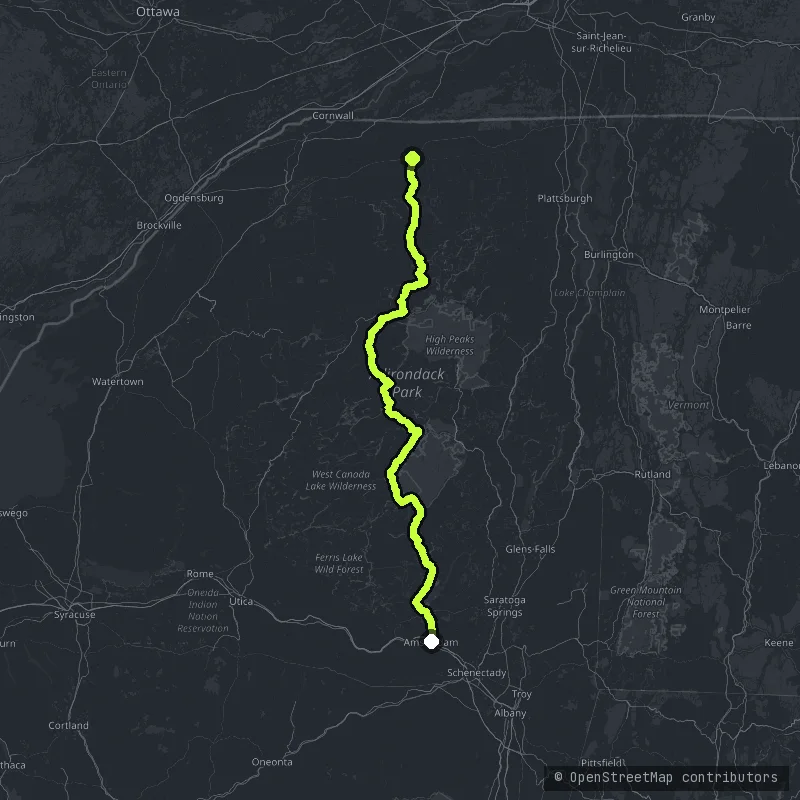 The Great Sacandaga and Blue Mountain map
