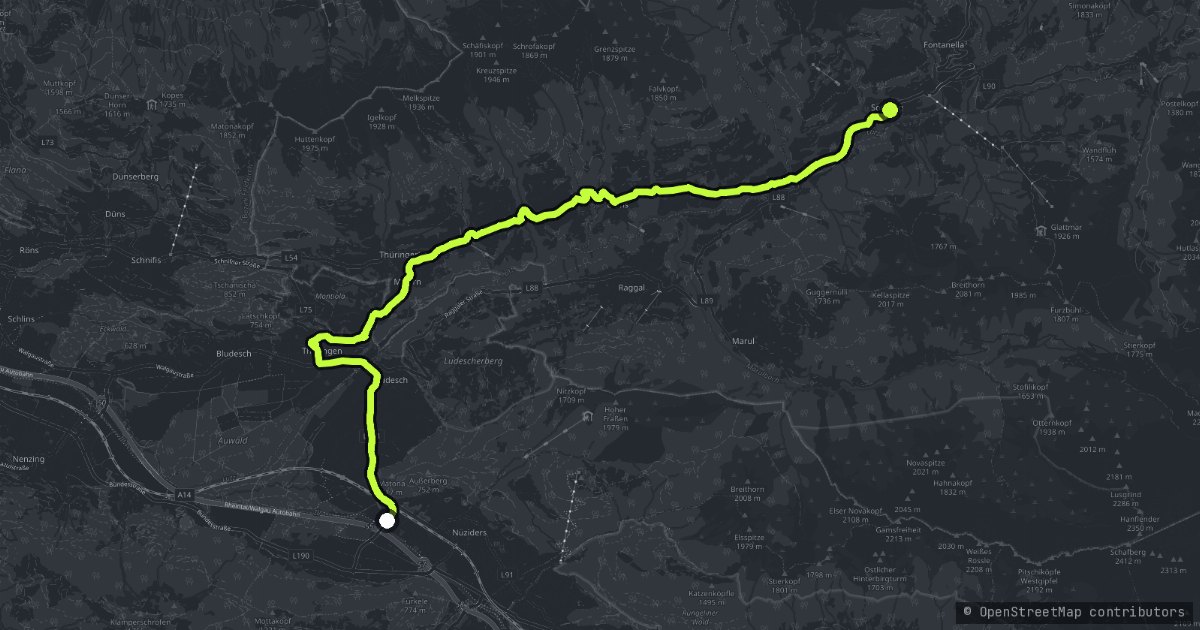 The Groes Walsertal map