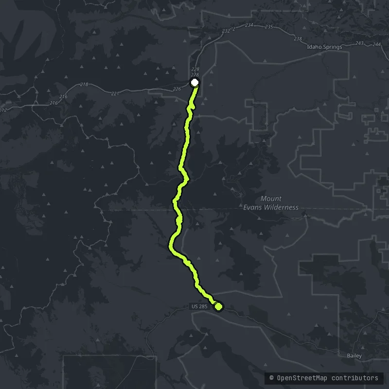 The Guanella Pass map