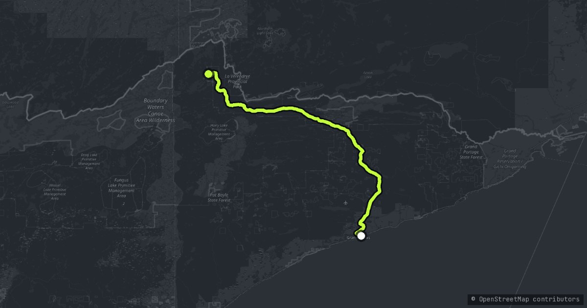 The Gunflint Trail map