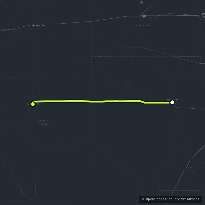 The Gypsum Hills Scenic Byway map