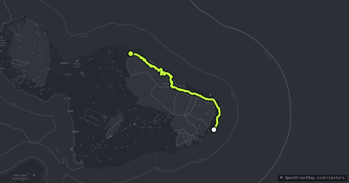 The Hana Highway map