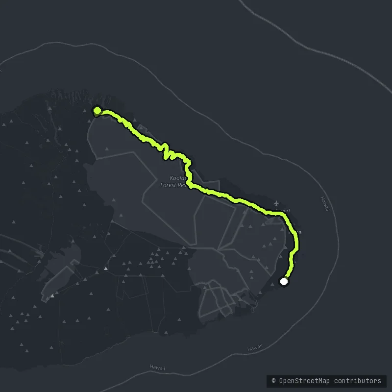 The Hana Highway map