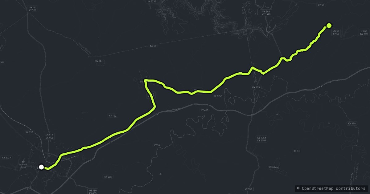 The Harrison Caves map