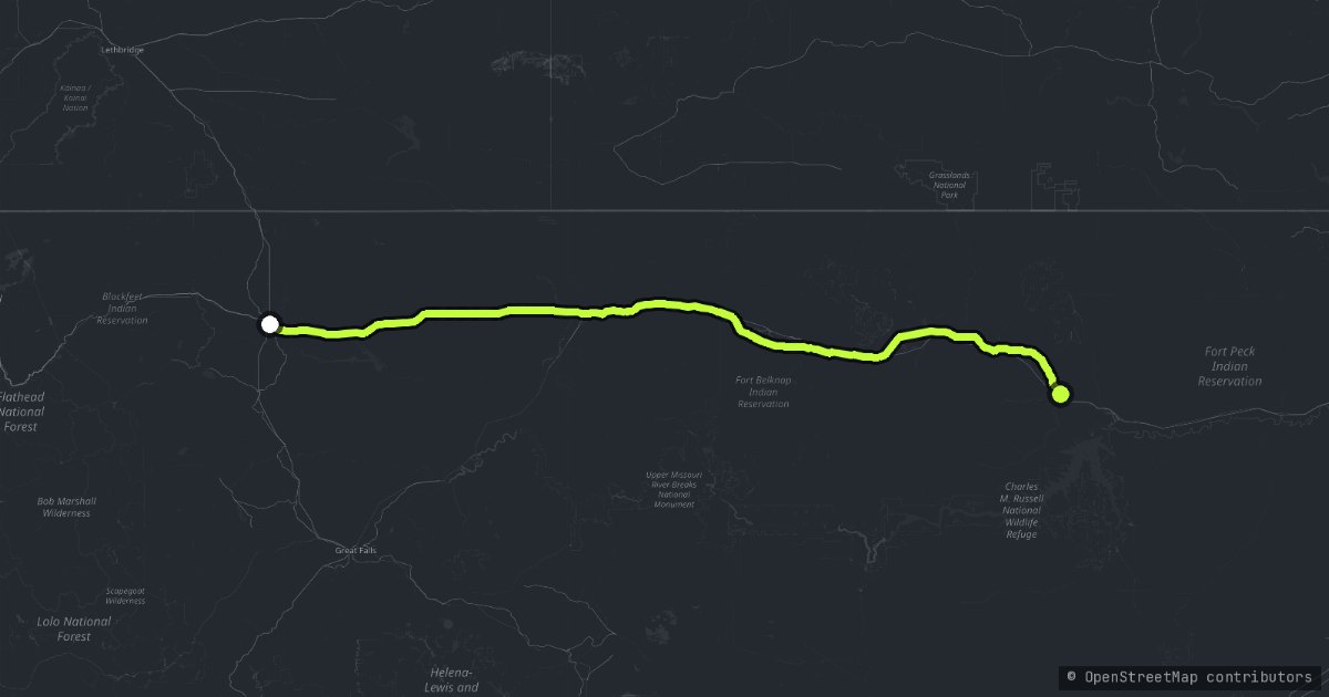 The Hi-Line map