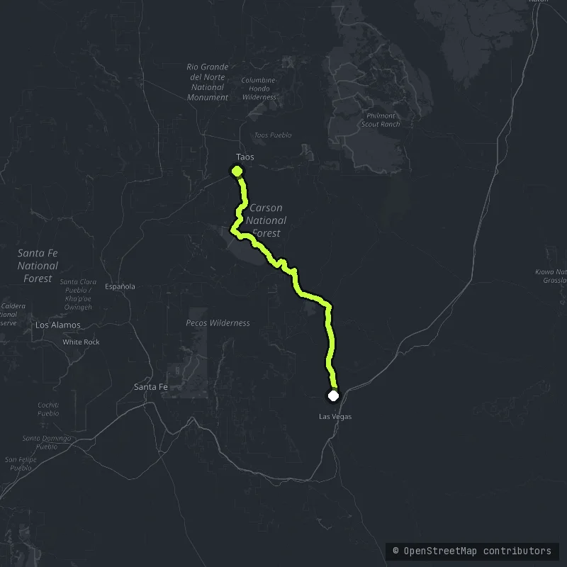 The High Road to Taos map