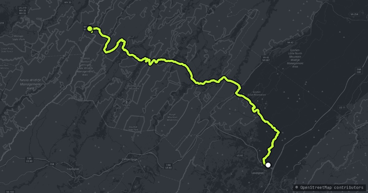 The Highland Scenic Highway map