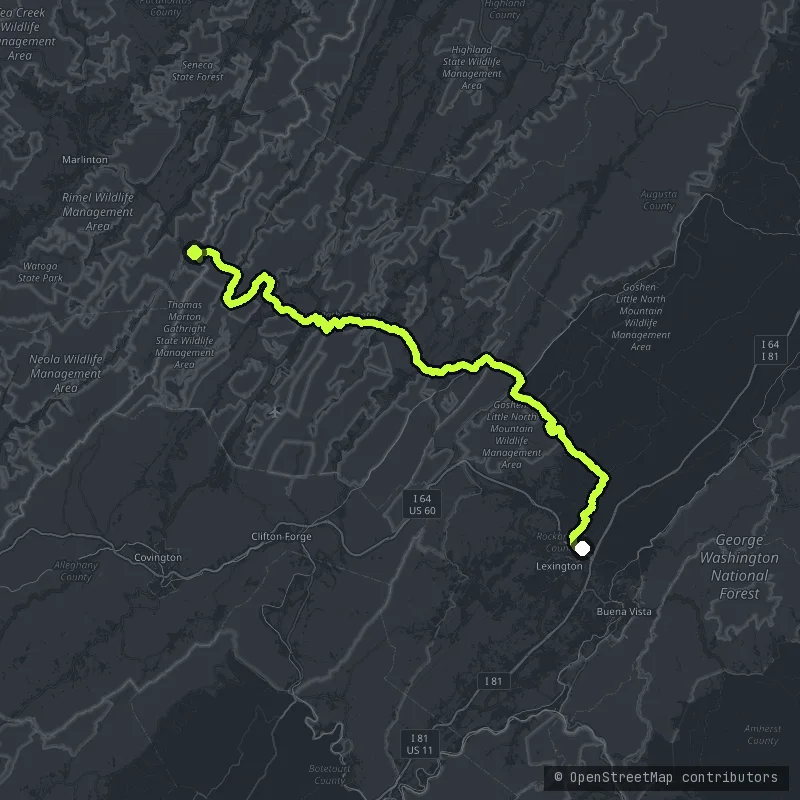 The Highland Scenic Highway map