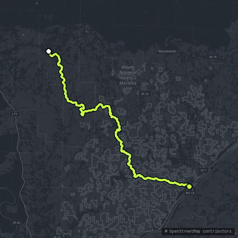 The Hocking Hills map