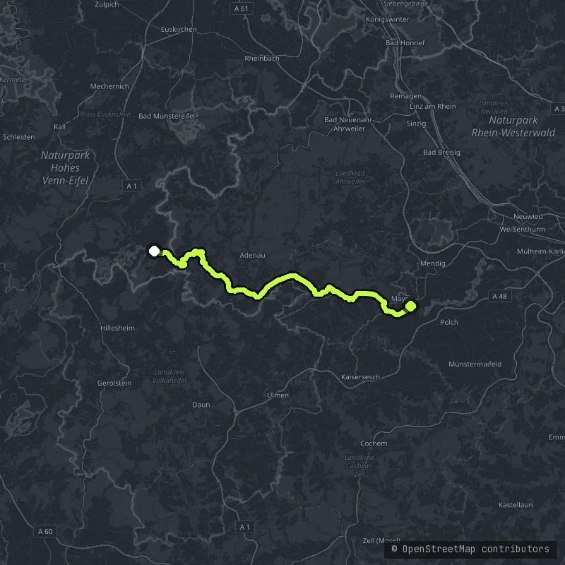 The Hohe Acht and the Nurburg map