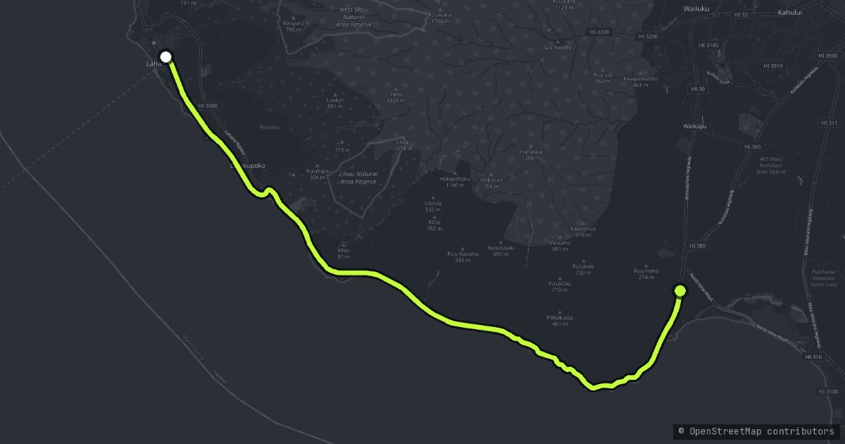 The Honoapiilani map