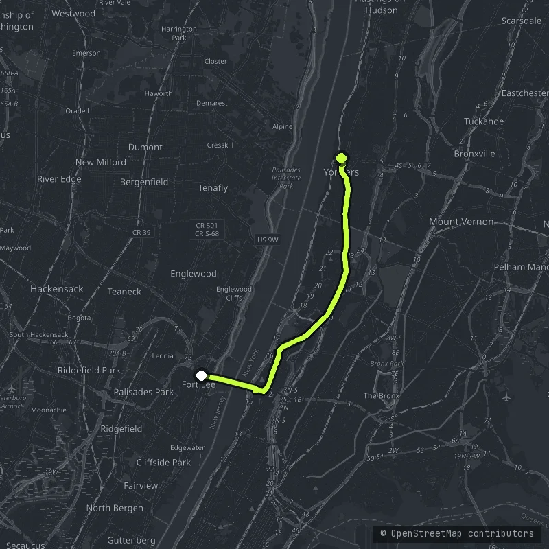 The Hudson Bluffs map
