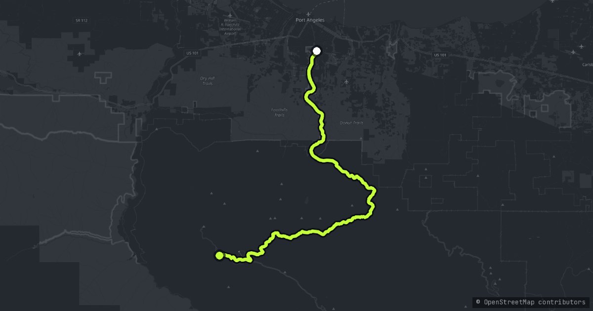 The Hurricane Ridge map