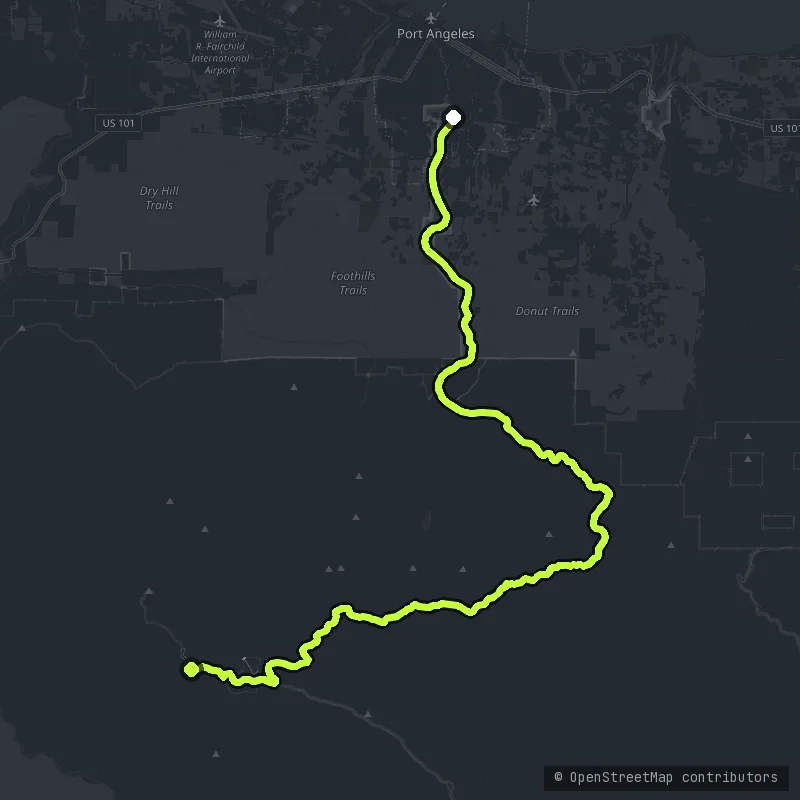 The Hurricane Ridge map