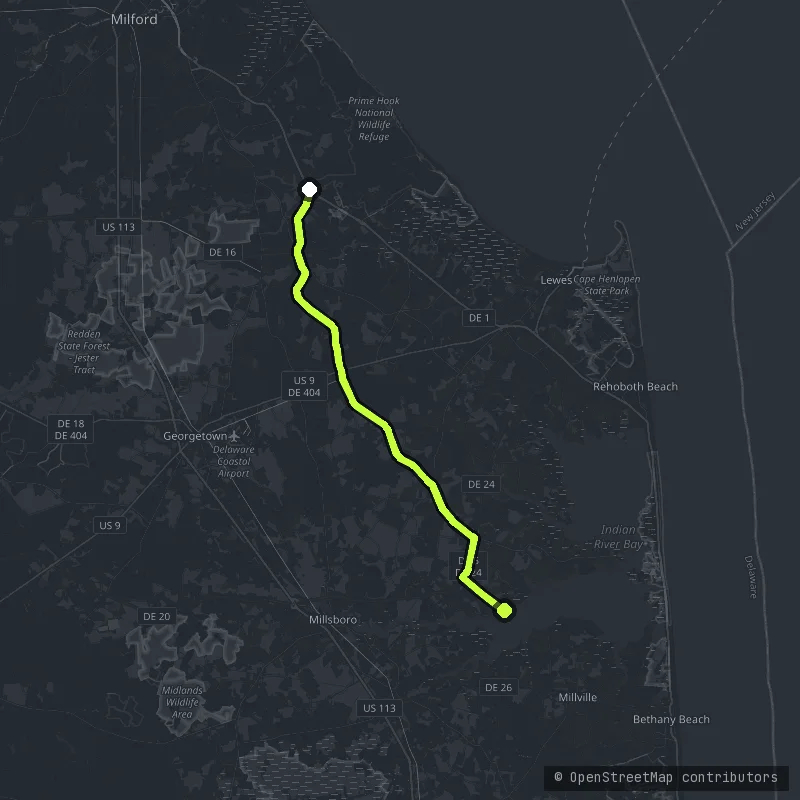 The Inland Bays map