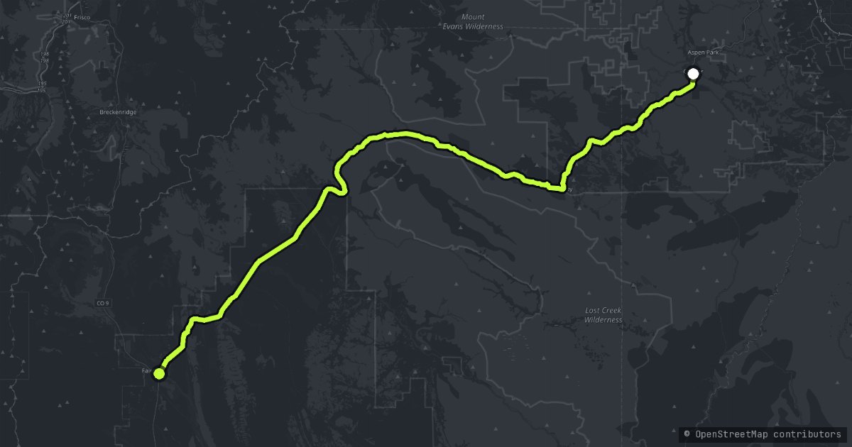 The Kenosha Pass map