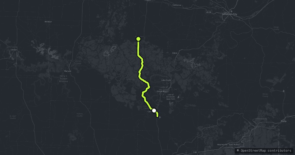 The Lake of the Ozarks map