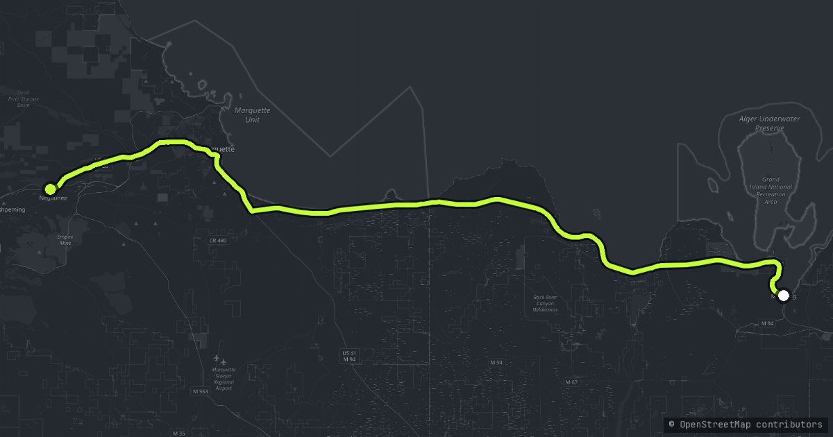 The Lake Superior Shore map