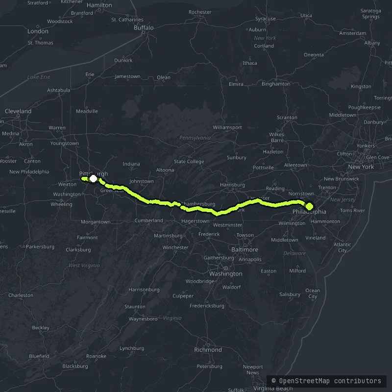 The Lincoln Highway map