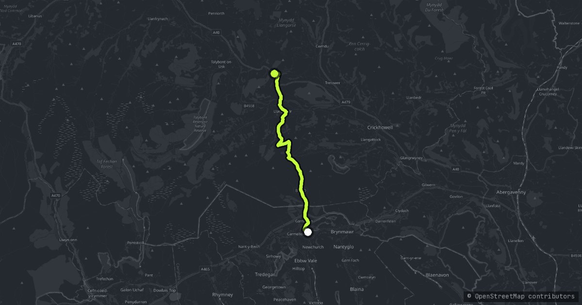 The Llangynidr Mountain map