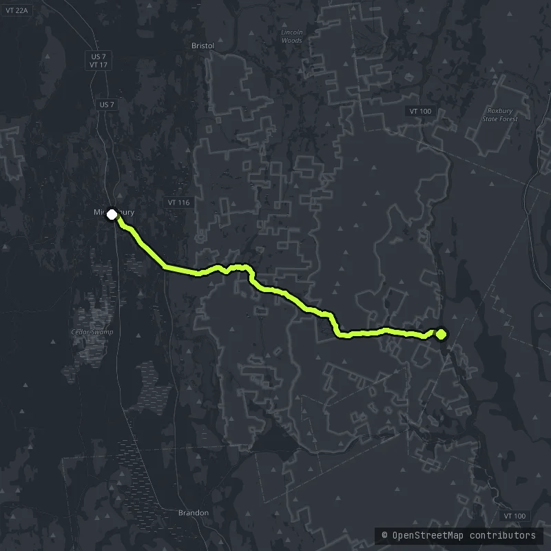 The Middlebury Gap map