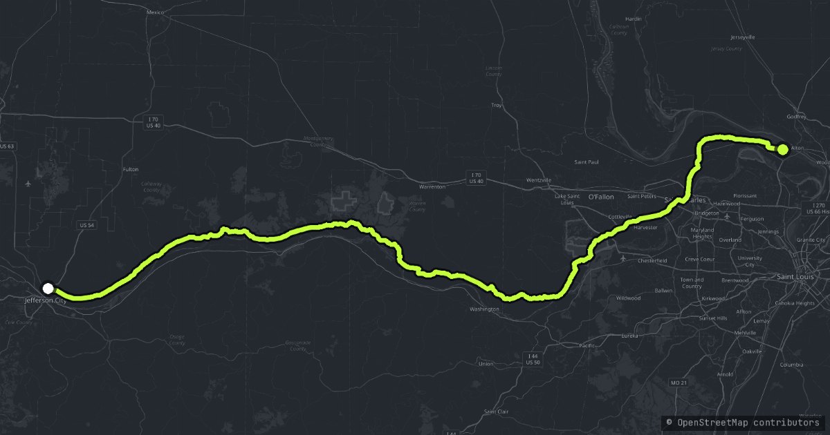 The Missouri River Bluffs map