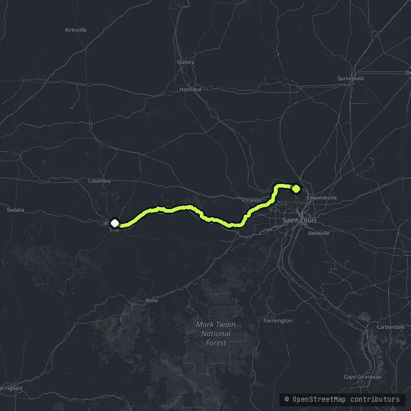 The Missouri River Bluffs map