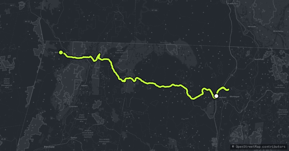 The Mohawk Trail map