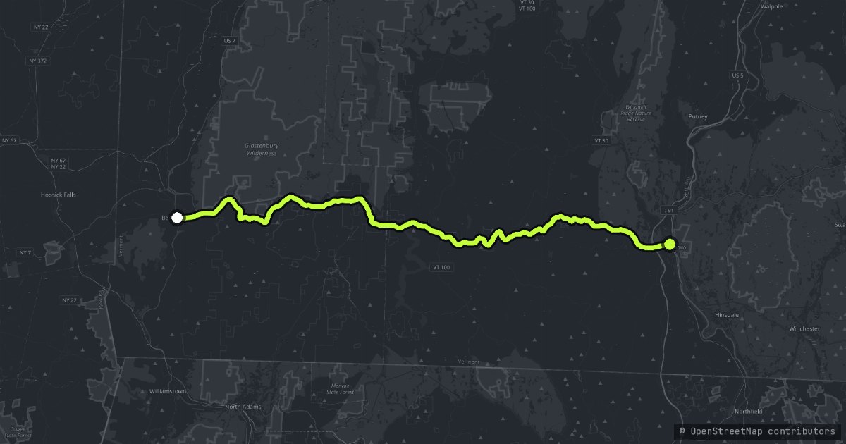 The Molly Stark Trail map
