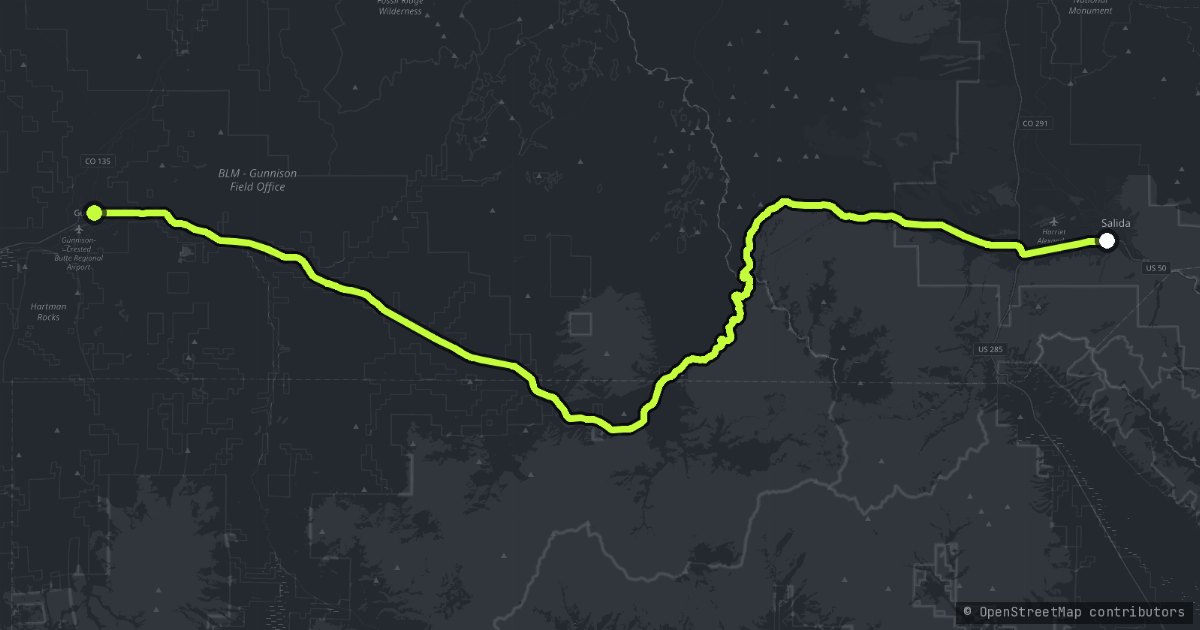 The Monarch Pass map
