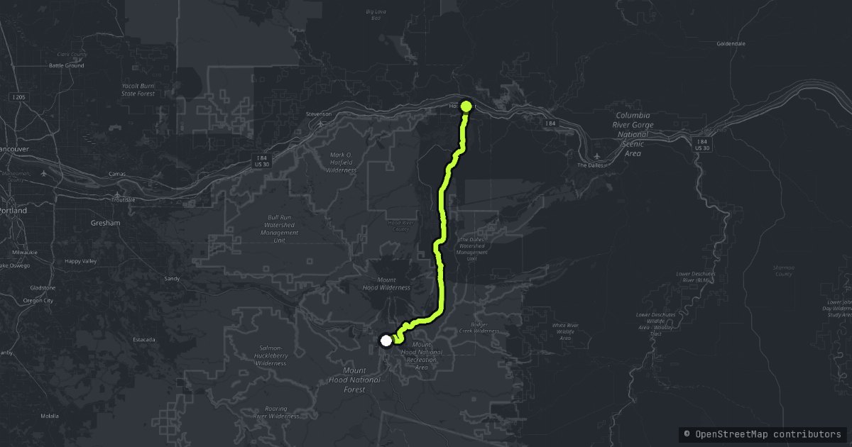 The Mount Hood Highway map