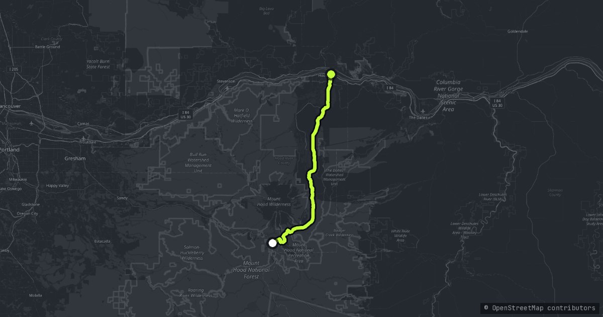 The Mount Hood Loop map