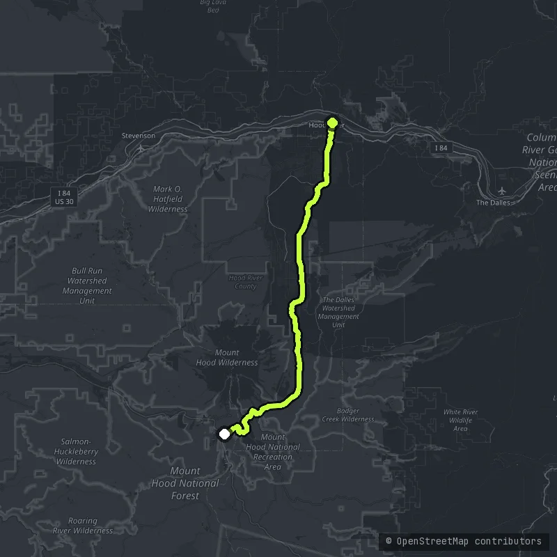 The Mount Hood Loop map