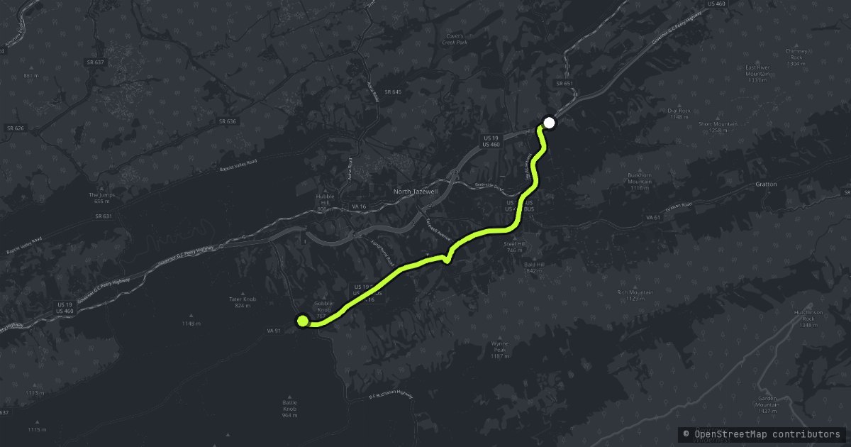 The New River Gorge Bridge map
