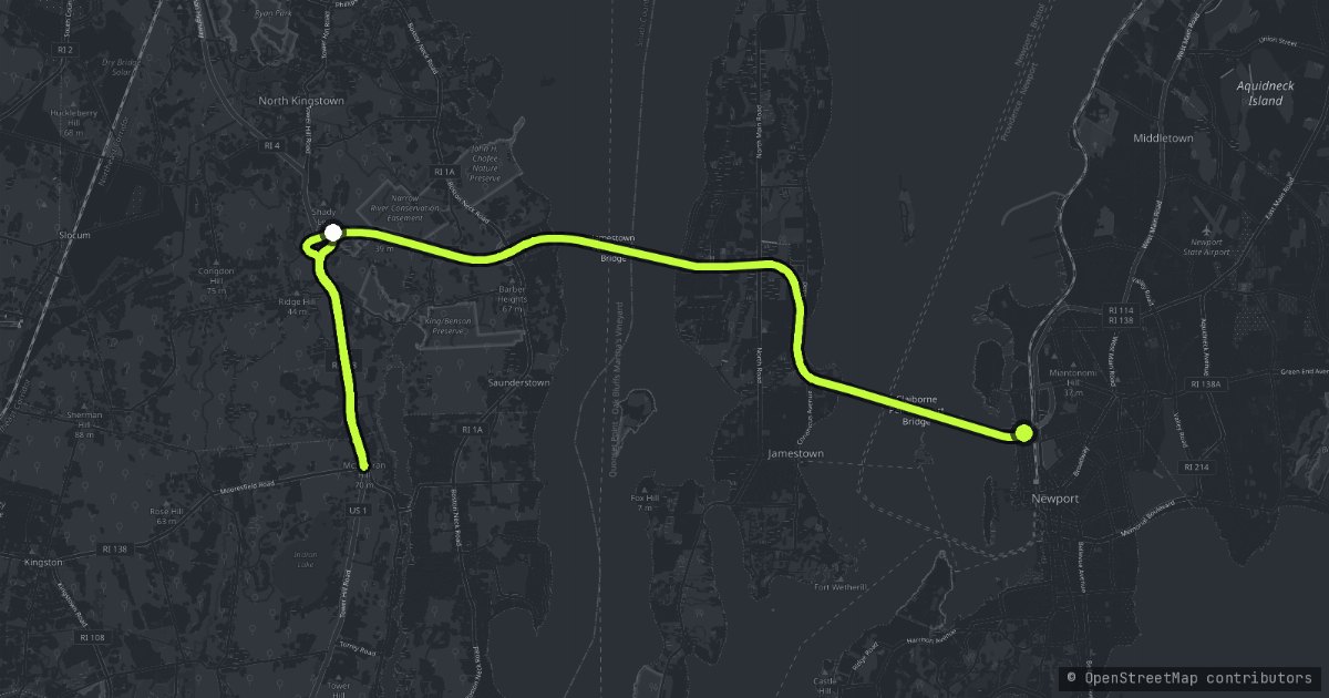 The Newport Bridges map