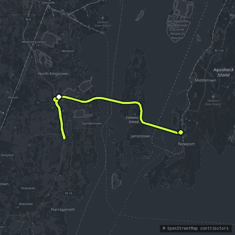 The Newport Bridges map