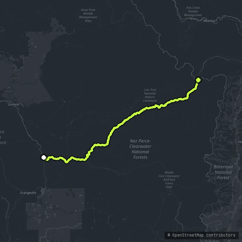 The Northwest Passage - Lochsa River map