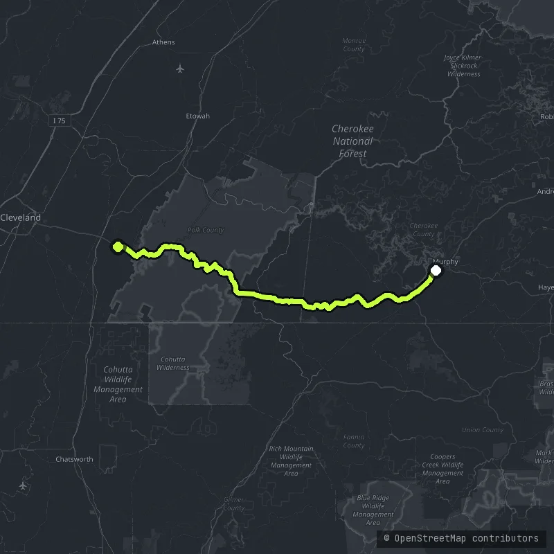 The Ocoee Gorge map