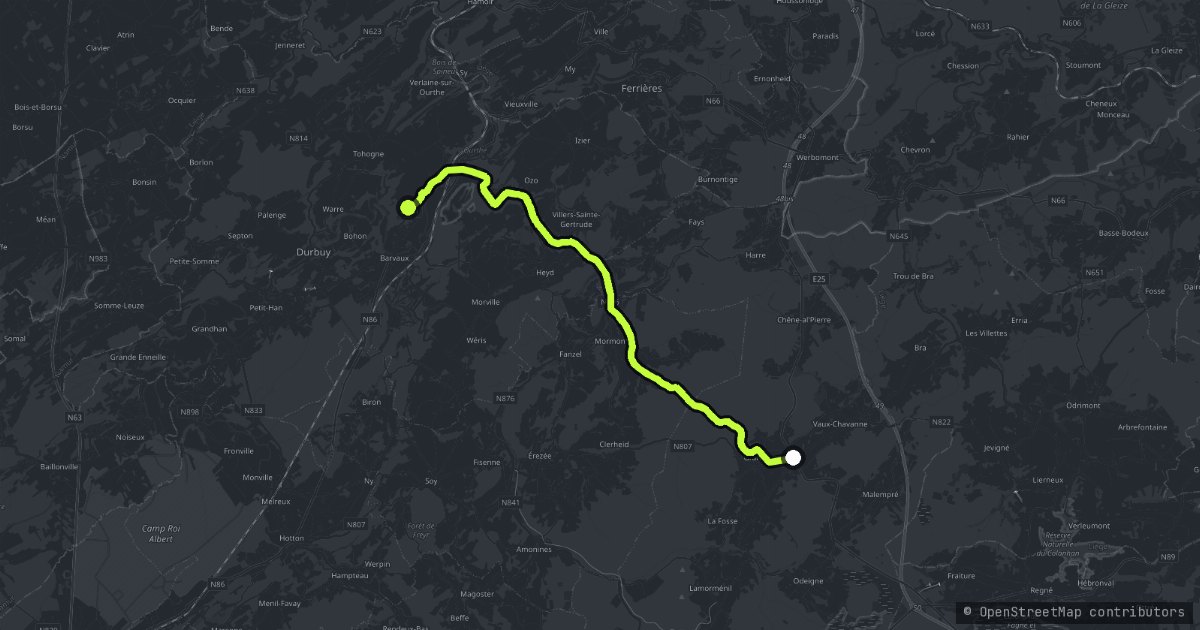The Ourthe at Durbuy map