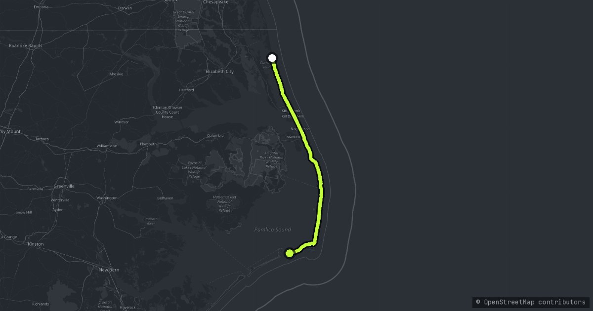 The Outer Banks map