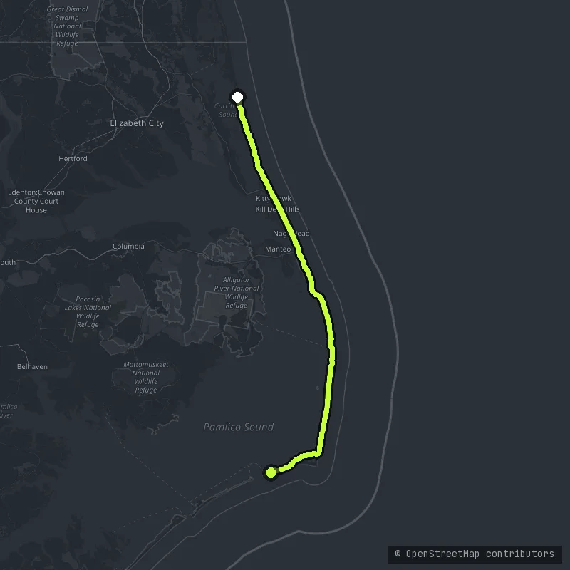 The Outer Banks map