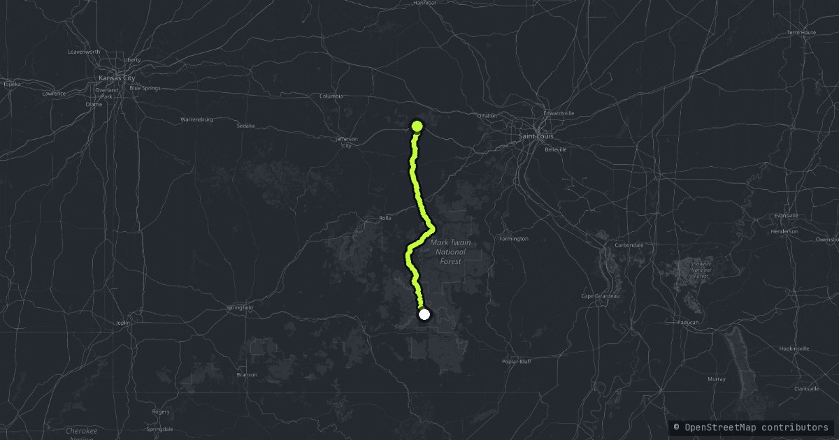The Ozark Spine map