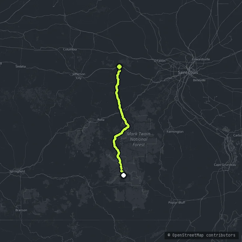 The Ozark Spine map