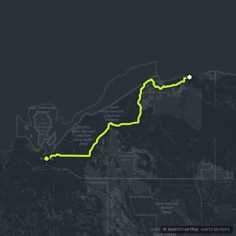 The Pictured Rocks map