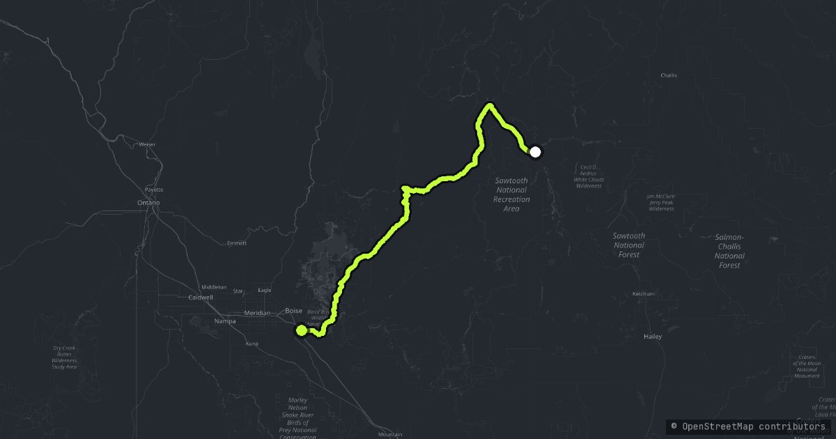 The Ponderosa Pine Scenic Byway map